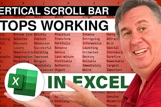 Fix Vertical Scroll Bar Not Working in Excel: Quick & Easy Fixes!
