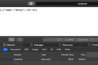 Test requests latency in front-end