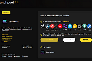 XBANKING Launchpool # 4. Получите бесплатные токены Solana (SOL). Условия и инструкции