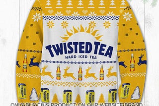 Twisted Tea hard Iced Tea Ugly Christmas Sweater