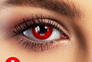 Zombie Nurse II Cross Halloween Contacts