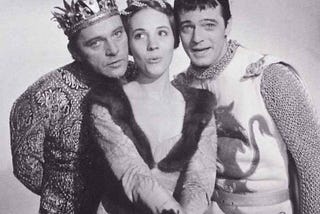Liberal Arts Blog —Camelot: King Arthur (Richard Burton), Guenevere (Julie Andrews), and Lancelot…