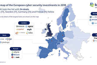 Global VC investments in cyber security at record levels; UK leading in Europe.