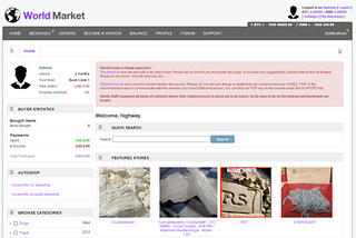 World Market: An Alternative Darknet Marketplace For The World