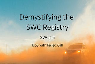Demystifying the SWC Registry, SWC-113