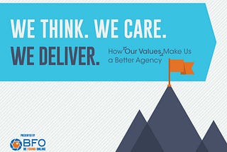 WE THINK. WE CARE. WE DELIVER.