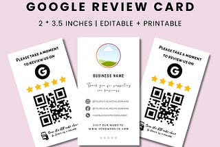 Small Business Canva Google Review Card