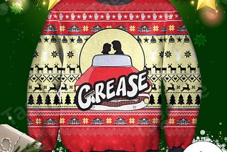 Grease Movie Poster “Summer Nights” Sing-Along Ugly Christmas Sweater