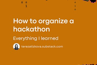 How to organize a hackathon