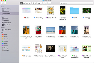 Design choices of UX, using File manager as example