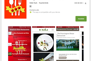 AMERICAN TOP 10 RESTAURANTS | ANDROID APPLICATION