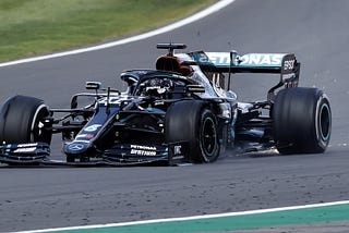 Hamilton winning with three wheels… but was it necessary