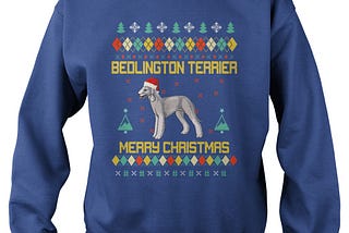 Cute: Bedlington terrier merry christmas t-shirt