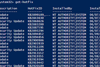 List Hotfixes installed with PowerShell with Get-Hotfix — Parv The IT Geek