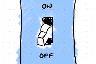 hand drawn light switch in the off position