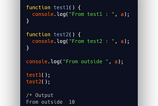 Scope in Javascript