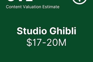 PRESS RELEASE: Credtent Announces $17–20 Million Dollar Valuation of Studio Ghibli’s IP for AI…