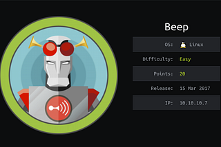 HackTheBox — Beep : Unfinished.