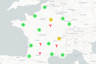 Visualizing Tesla Superchargers in France