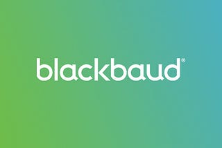 Blackbaud Logo with green blue gradient