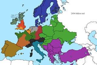 Europe Divided: Regions with the Same GDP as Russia