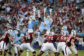 North Carolina and South Carolina playing college football