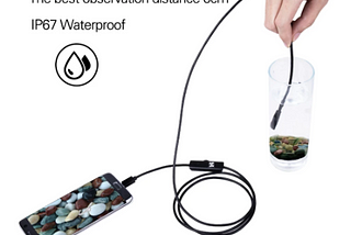 Mini Endoscope Camera Waterproof Endoscope Borescope Adjustable Soft Wire 6 LEDS 7mm Android Type-C…