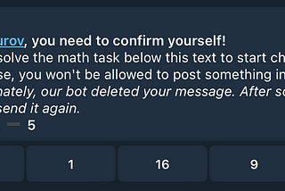 Captcha for Telegram chats