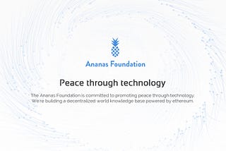 Anacoin — Cryptocurrency for peace