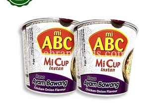 ABC Halal Rasa Ayam Bawang Cup Noodles 60g — Convenient, Delicious, and Halal Certified