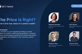 Webinar Q&A: What is the True Value of a Carbon Credit?