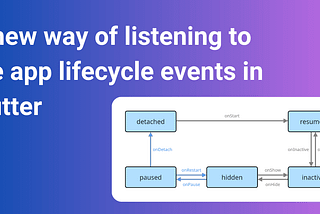 A new way of listening to the app lifecycle events in Flutter