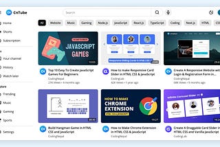 How to Build A YouTube Clone in HTML CSS and JavaScript