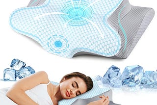 Neck Pillow Cervical Memory Foam Pillows for Pain Relief Sleeping, Contour Pillow for Shoulder Pain, Ergonomic Orthopedic Bed Pillow for Side, Back  Stomach Sleepers with Breathable Pillowcase