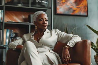 Baddass Boss Lady in White Suit.