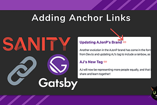 Sanity Gatsby Anchor Link