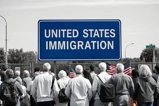 AI generated image of US immigration control