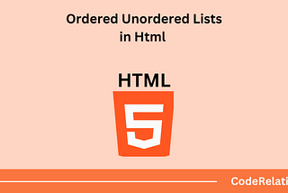 Ordered Unordered Lists in Html | learn 2 Types of lists in html easy