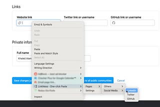 LinkNexa — One-click Paste Frequent Form inputs using Browser Extension
