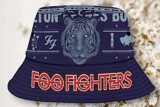 Headline: Rock Your Style with the Foo Fighters Navy 3D Bucket Hat