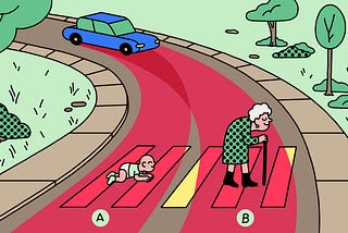 If you would like to try out a trolley problem game… https://neal.fun/absurd-trolley-problems/