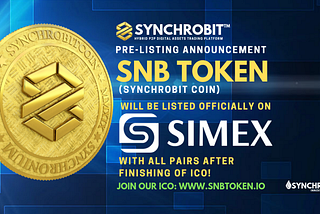 SynchroBit Coin (SNB Token) will be officially listed on SIMEX after finishing of ICO