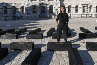 The slave ship in a London courtyard