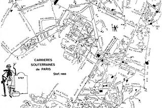 A map of the Paris catecombes