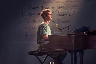 Netflix’s “Tick, Tick…Boom!” poster featuring Andrew Garfield as composer Jonathan Larson/Netflix 《倒數時刻》海報：由安德魯加菲飾演已故的音樂家強納森拉森