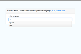 How to use Search Autocomplete Input Field in Django?