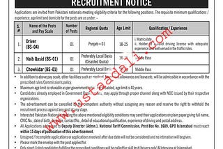 NTC Jobs 2021 Pakistan | Federal Jobs