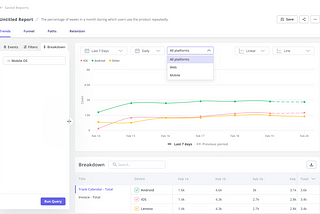Analyze trends reports in Userpilot.