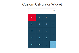 Build a Custom Calculator Widget in a UI Designer