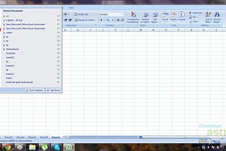 Excel Windows 7